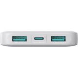 Joyroom Powerbank 3 en 1 avec capacit&eacute; de 10000mAh clean Design 2x USB-A 2.4 & 1x USB-C (In+Out) - Blanc