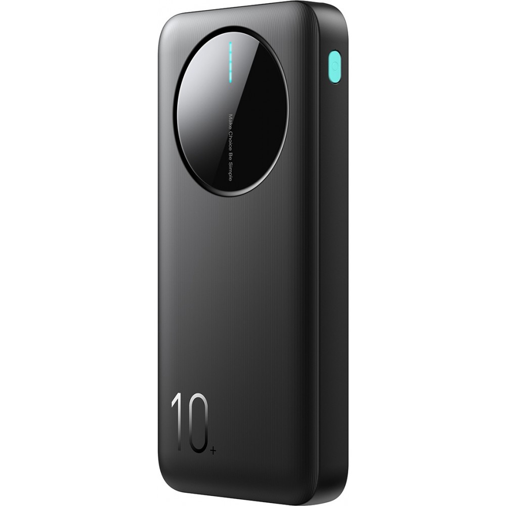Joyroom 3 in 1 Powerbank mit 10000mAh Kapazit&auml;t clean Design 2x USB-A 2.4 & 1x USB-C (In+Out) - Schwarz