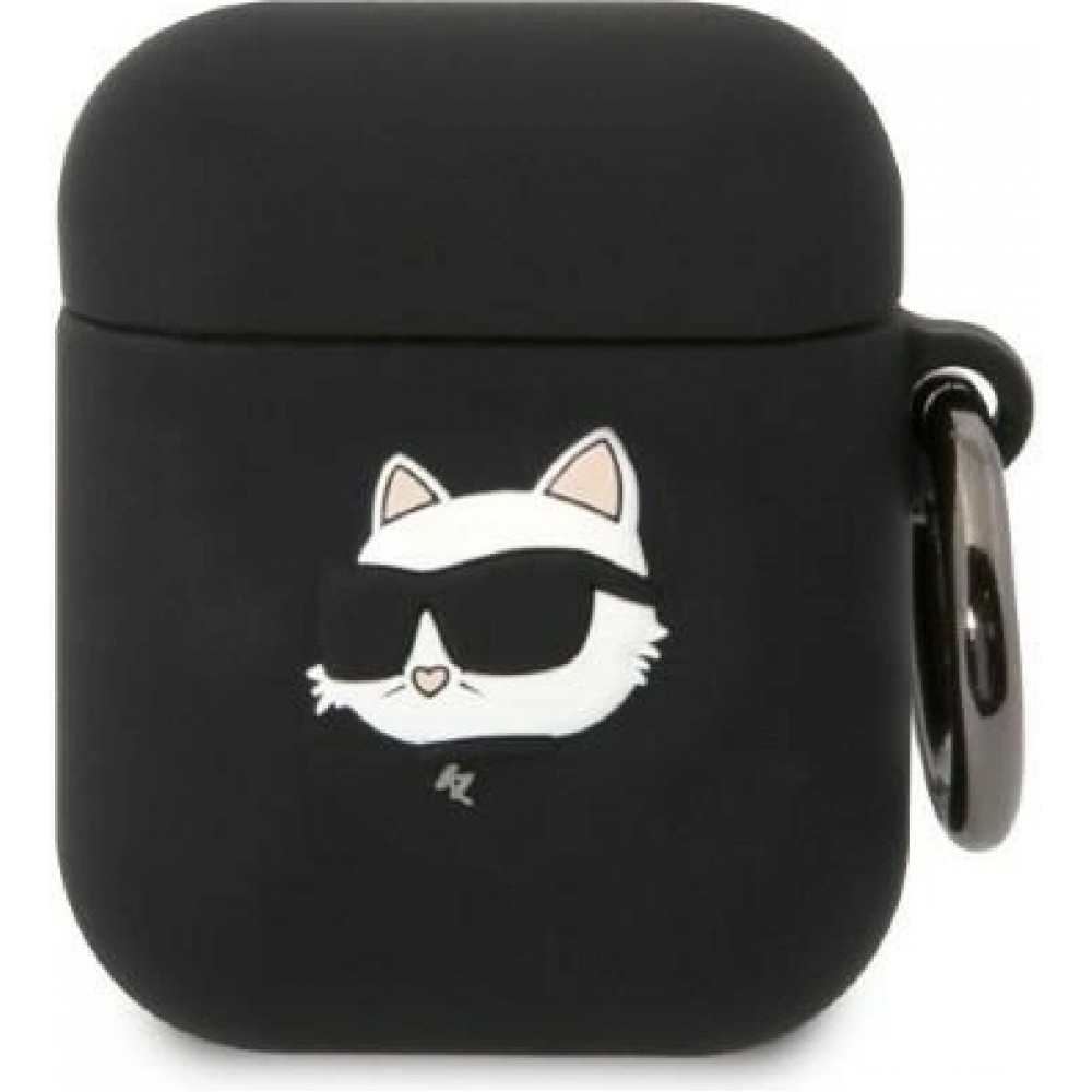 AirPods 1 / 2 Case Hülle - Karl Lagerfeld KLA2RUNCHK Silikon 3D Choupette - Schwarz