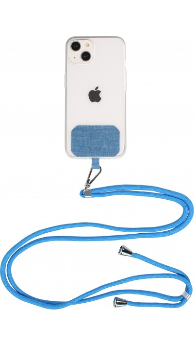 Halsband universal Zubehör Adapter für Smartphone Hüllen Handykette elegant - Blau