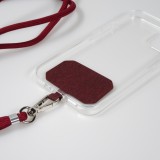 Halsband universal Zubehör Adapter für Smartphone Hüllen Handykette elegant - Bordeaux