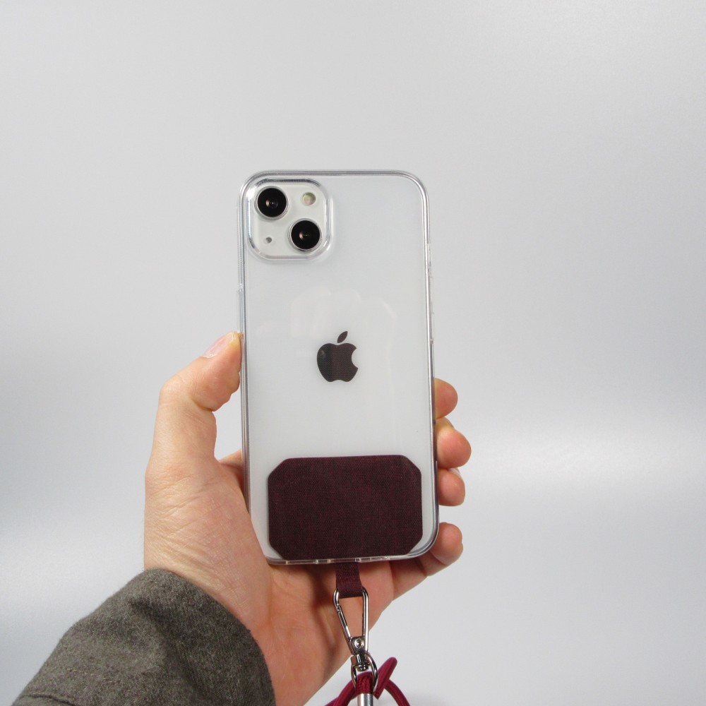 Halsband universal Zubehör Adapter für Smartphone Hüllen Handykette elegant - Bordeaux