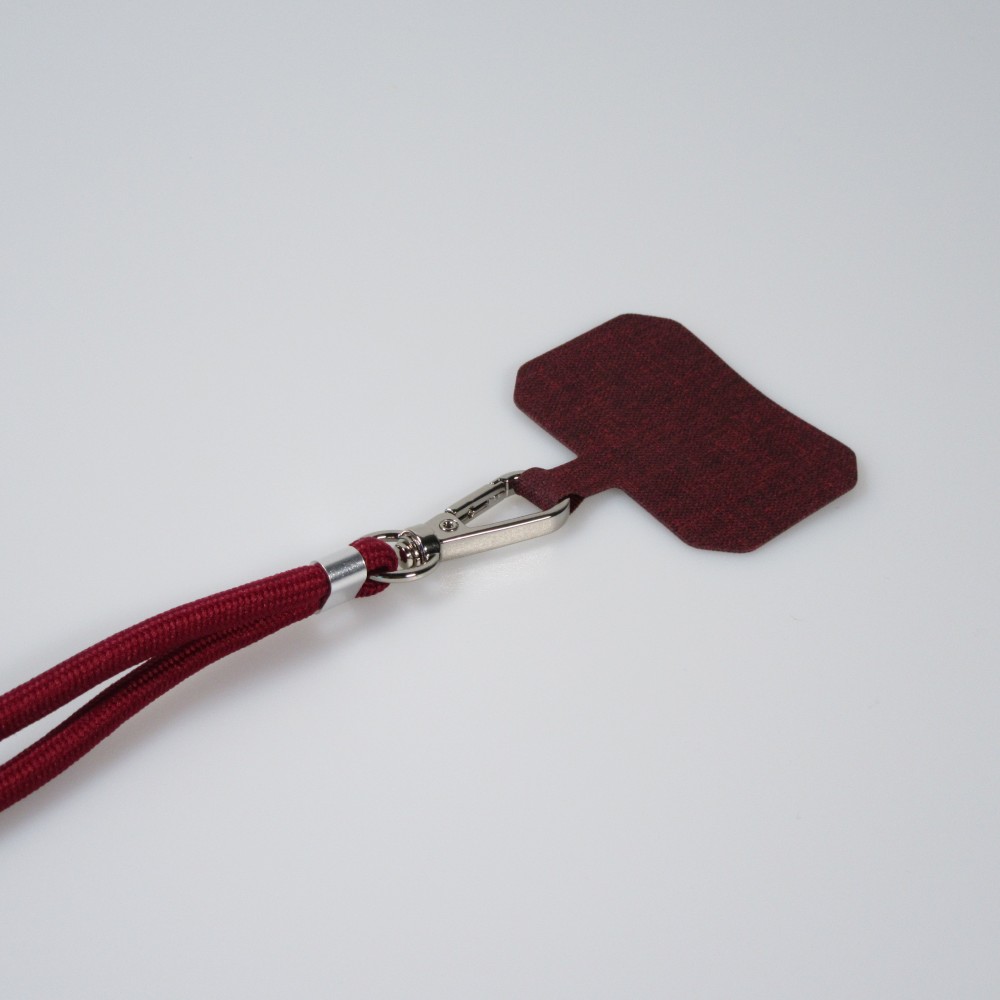 Halsband universal Zubehör Adapter für Smartphone Hüllen Handykette elegant - Bordeaux