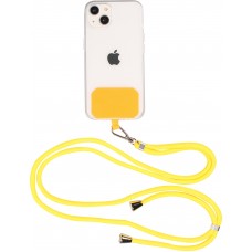 Lacet accessoire universel adaptateur pour coques de smartphone collier élégant - Jaune