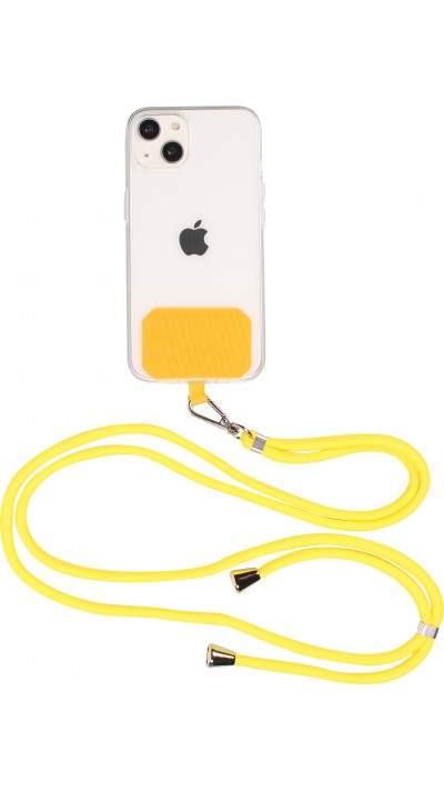 Halsband universal Zubehör Adapter für Smartphone Hüllen Handykette elegant - Gelb