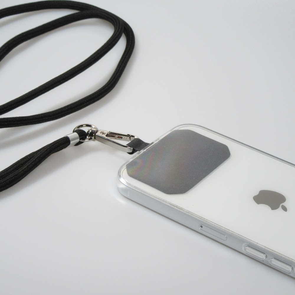 Halsband universal Zubehör Adapter für Smartphone Hüllen Handykette elegant - Schwarz