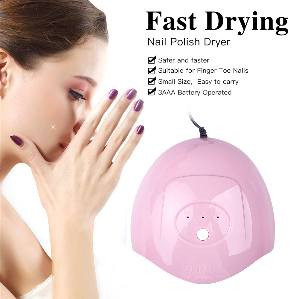 Tragbare LED-Lampe zum Trocknen von semi-permanentem Lack zu Hause - Hellrosa