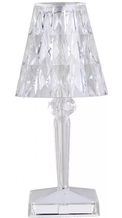 Nachttischlampe Design transparent Touch-Stil Kristall Diamanten und mehrfarbige LEDs drahtlos