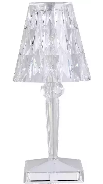 Nachttischlampe Design transparent Touch-Stil Kristall Diamanten und mehrfarbige LEDs drahtlos