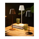 Portable Tischlampe minimalistisches Nordic Design aus Metall - Schwarz