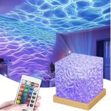 Lampe projecteur d'onde marine animée / vagues d'eau / monde sous-marin (16 couleurs RGB) avec télécommande