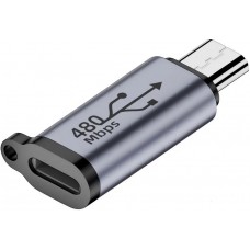 Lightning zu Micro USB - Hochwertiger Lade-Adapter Stecker Datentransfer 480Mbps Aluminium