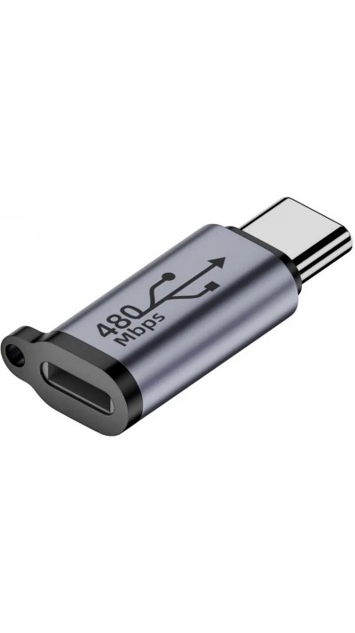 Lightning zu USB-C - Hochwertiger Lade-Adapter Stecker Datentransfer 480Mbps Aluminium