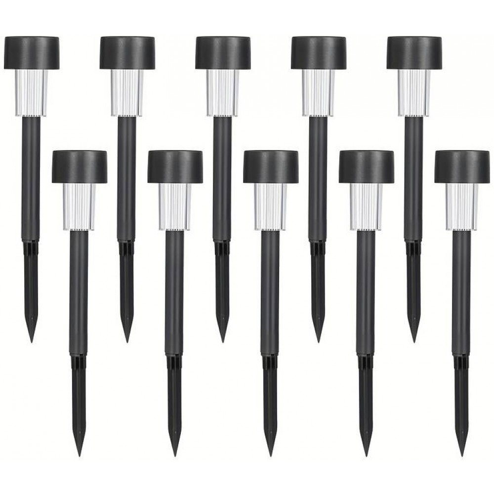 Lot de 10 lampes solaires à LED Ambience pour l'extérieur - Jardin - Balcon - Terrasse