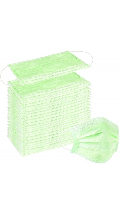 Gesichtsmasken Box - Set von 50 chirurgischen Mundschutz Masken - Grün