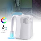 LED Nachtlicht für Toilette mit 16 Farben WC Licht mit Bewegungssensor - Weiss