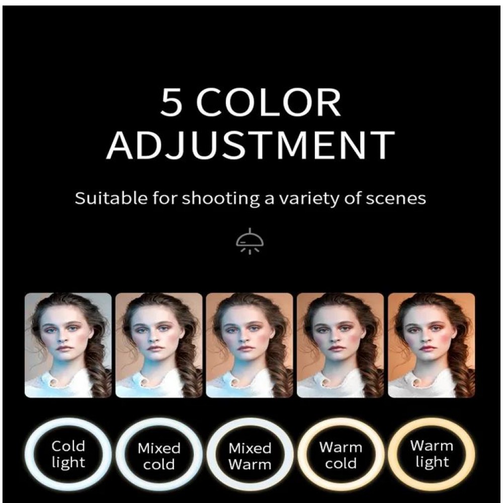 Studio Tisch-Selfie-Licht bi-color auf Standfuß für Videokonferenzen / Podcasts / YouTube Stream