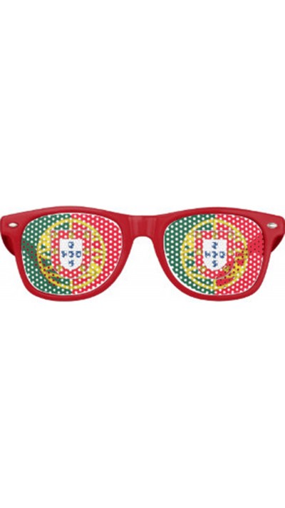National Mannschaft Sunglasses - Sonnenbrille in Wayfarer Style ohne UV Schutz - Portugal