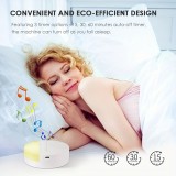 Schlafgerät Beruhigende Weißrauschmaschine mit integrierter LED-Nachtlicht für entspannten Schlaf von Baby, Kind und Erwachsenem