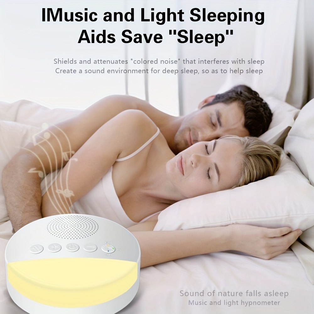 Schlafgerät Beruhigende Weißrauschmaschine mit integrierter LED-Nachtlicht für entspannten Schlaf von Baby, Kind und Erwachsenem