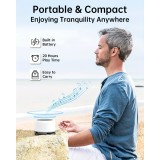 Machine &agrave; bruit blanc rechargeable avec lumi&egrave;res color&eacute;es (24 sons apaisants et minuterie) pour enfants et adultes