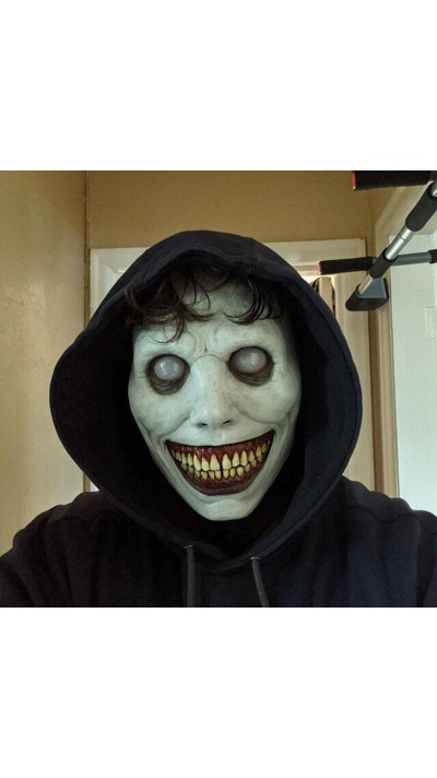 Halloween-Maske Horror / Monster aus Silikon Glubschaugen und Zähne