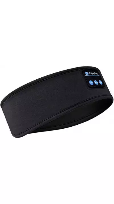 Bandeau de sommeil Bluetooth serre-tête avec haut-parleurs de musique intégrés - Noir
