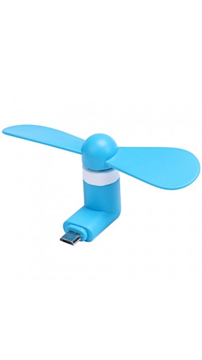 Mini Ventilator für Smartphone blau perfekt für Unterwegs und heisse Tage - Micro-USB (Android)
