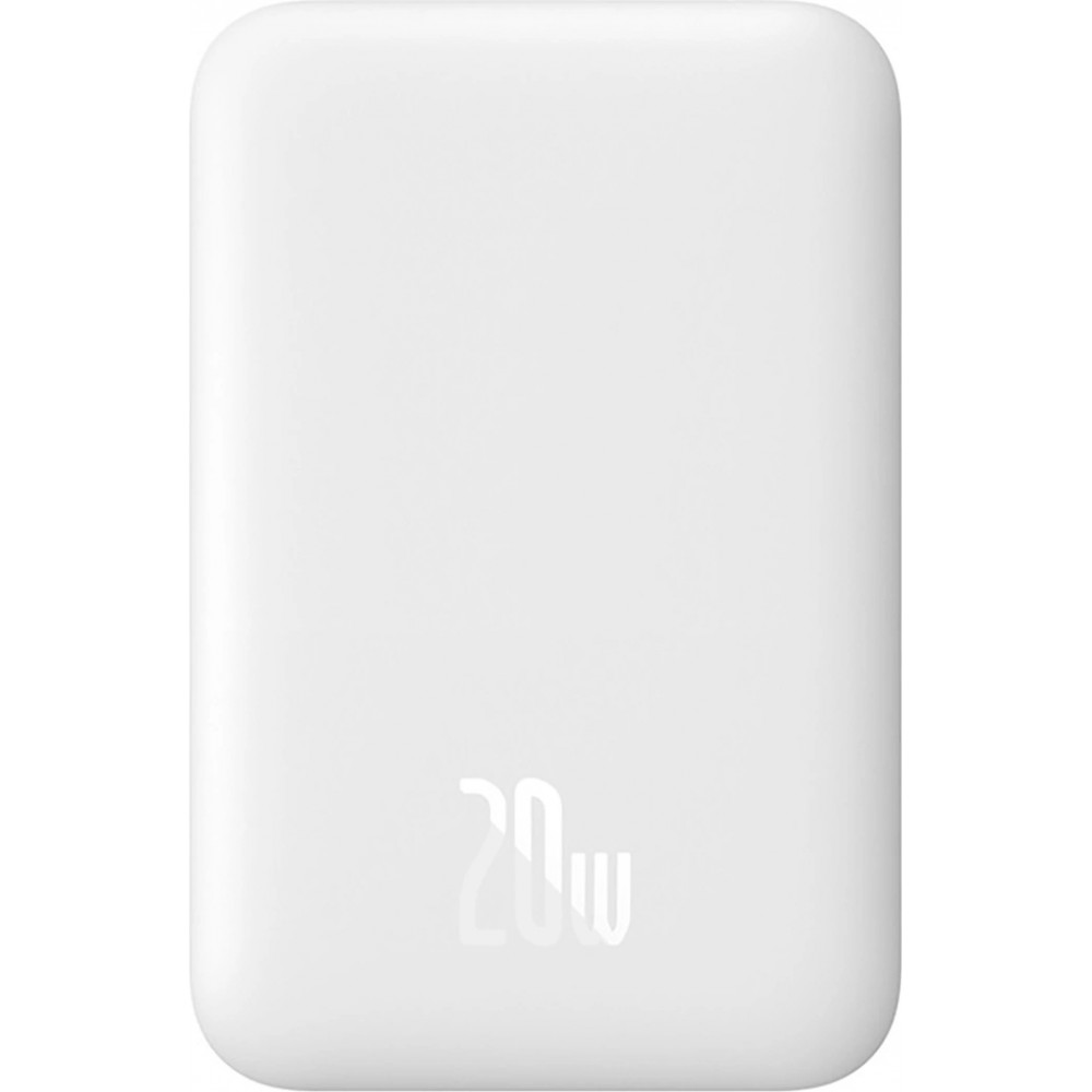Baseus MagSafe 6000mAh Power Bank Mini Externe 20W mit USB-C Kabel - Weiss