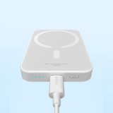 Baseus MagSafe 6000mAh Power Bank Mini Externe 20W mit USB-C Kabel - Weiss