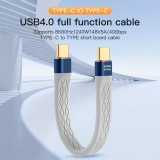USB-C PD 240W Mini Flachkabel USB4 40 Gbps 8K@60 Hz Thunderbolt-kompatibel - Grau