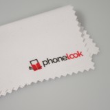 Mini-Mikrofasertuch (200g/m2 - 10 x 10 cm) zum Reinigen Bildschirm/Handy - PhoneLook - Weiss