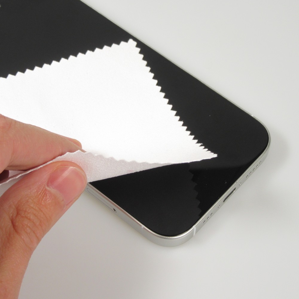 Mini-Mikrofasertuch (200g/m2 - 10 x 10 cm) zum Reinigen Bildschirm/Handy - PhoneLook - Weiss