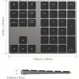 Kabelloses Bluetooth Mini-Ziffernblock tragbar wiederaufladbar kompakt MacBook-Design - Schwarz