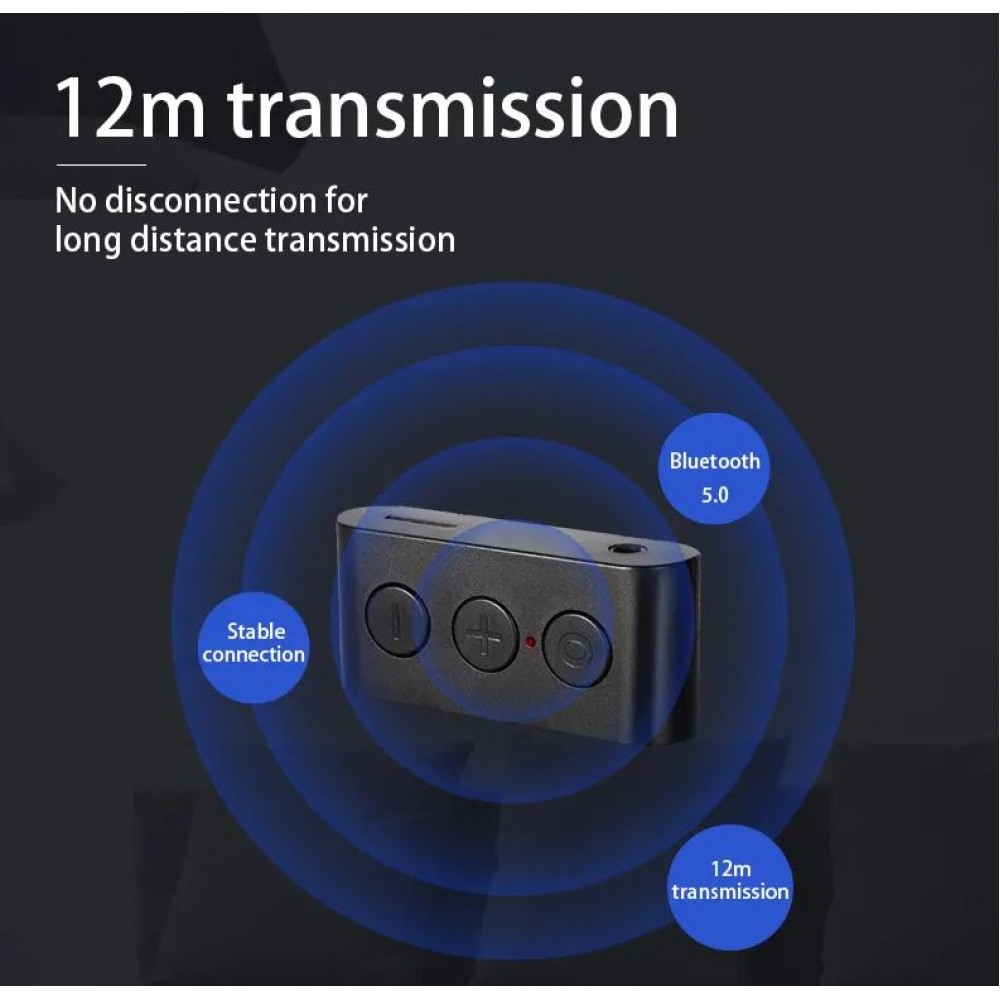 Mini Bluetooth 5.0 Audio Empfänger BR03 mit TF Kartenslot und AUX 3.5mm Anschluss fürs Auto
