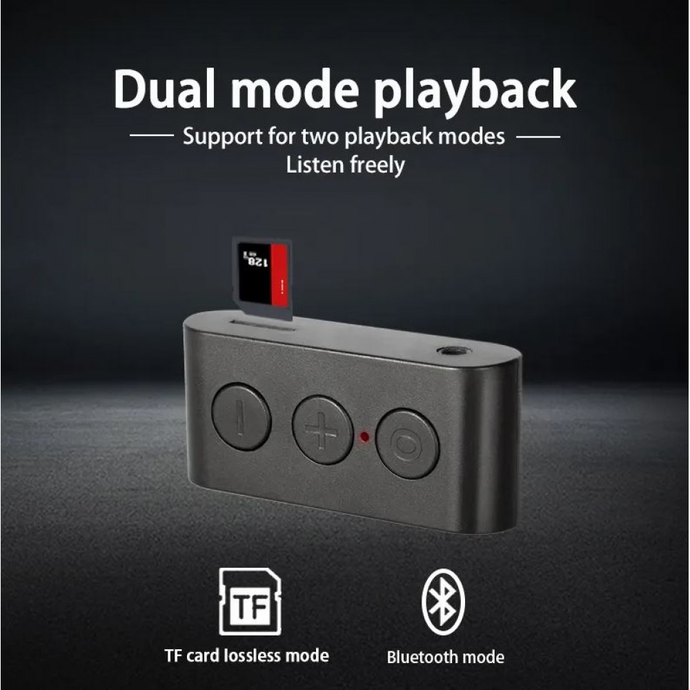 Mini Bluetooth 5.0 Audio Empfänger BR03 mit TF Kartenslot und AUX 3.5mm Anschluss fürs Auto