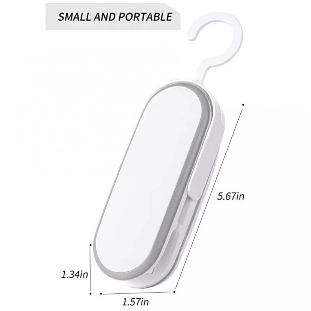 Mini scelleur électronique de sacs en plastique - scellage à chaleur d'emballages ouverts - Blanc