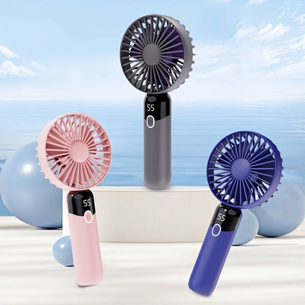 Kompakter und portabler Mini USB Ventilator mit LED Anzeige und abnehmbarer Standfuss - Schwarz