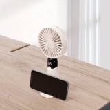 Kompakter und portabler Mini USB Ventilator mit LED Anzeige und abnehmbarer Standfuss - Schwarz