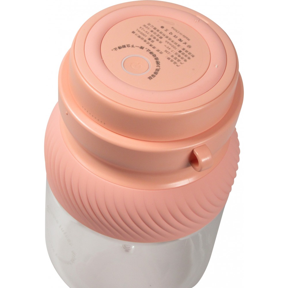 Tragbarer Akku-Mixer grosse Kapazität 1L Smoothie Maker tragbar mit Schlaufe - Rosa