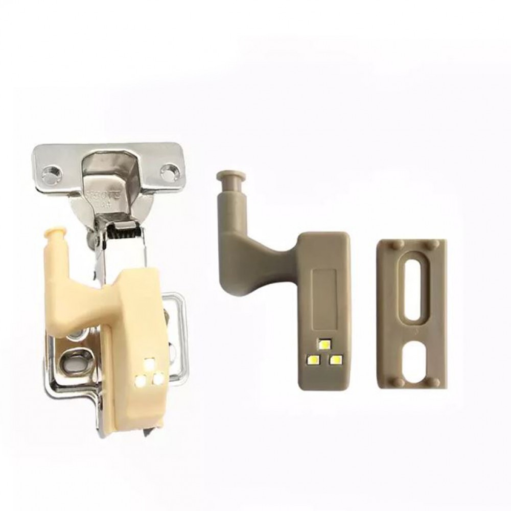 LED Licht Türscharnier Aufsatz für Belichtung in Möbeln und Schubladen (1 Stück) - Grau