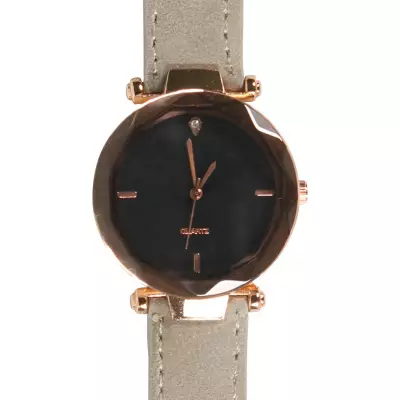Kaleido-Uhr bronzefarben mit beigem Armband