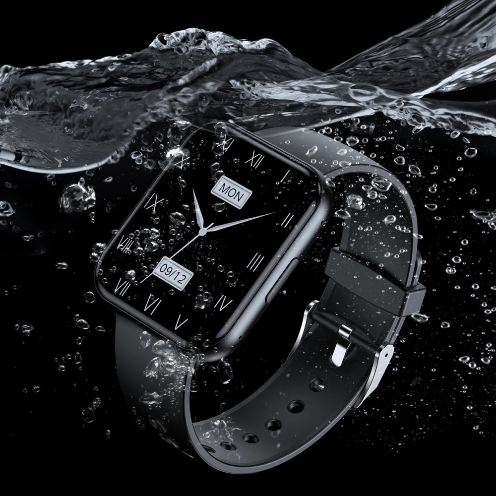 Choetech WT001 Smartwatch Bluetooth 5.0 IP67 wasserdicht - Multifunktionale Sportuhr mit Anrufbeantwortung - Schwarz