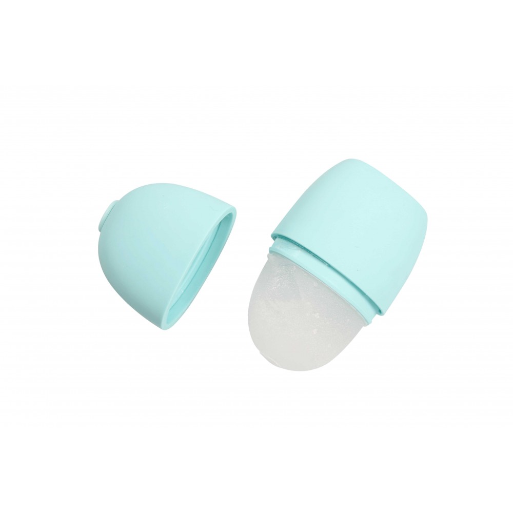 Ice face roller cryothérapie en silicone pour massage anti-âge et fatigue - Bleu clair