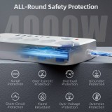11-in-1-Steckdosenleiste mit Überladungsschutz (5 Steckdosen, 4x USB-A, 2x USB-C, Switch on & off) - Weiss