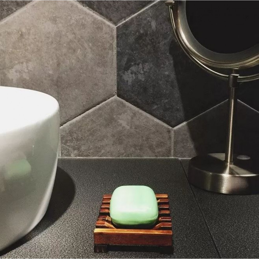 Natural hölzerner Seifenhalter Dekoration für Badezimmer und Küche - Braun