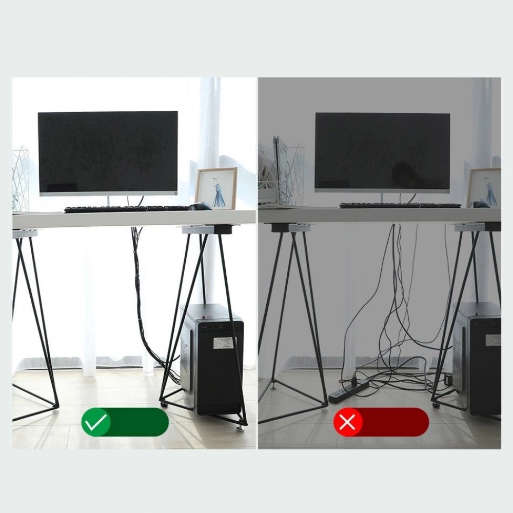 Baseus Regenbogenkreis Klettband Kabelorganizer 3m Schwarz ACMGT-F01 - Haken und Schlaufenriemen Velcro Tape - Schwarz