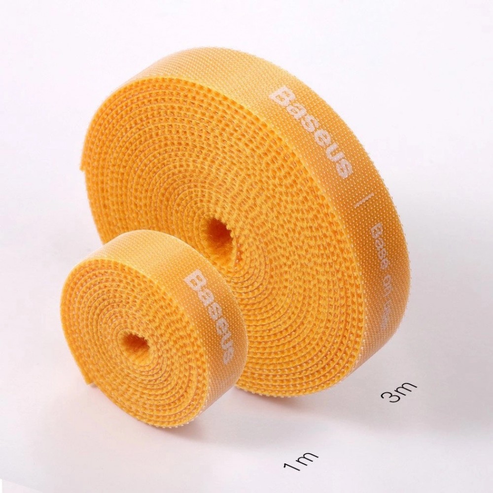 Baseus Regenbogenkreis Klettband Kabelorganizer 3m Schwarz ACMGT-F01 - Haken und Schlaufenriemen Velcro Tape - Schwarz