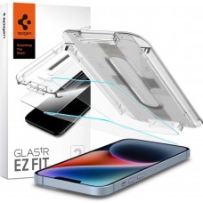 Spigen Glas.tR EZ Fit 2er Pack Schutzfolien mit einfachem Installationssystem - iPhone 13 / 13 Pro / 14 / 16e