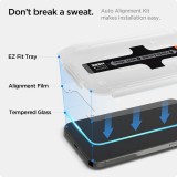 Spigen Glas.tR EZ Fit 2er Pack Schutzfolien mit einfachem Installationssystem - iPhone 13 / 13 Pro / 14 / 16e